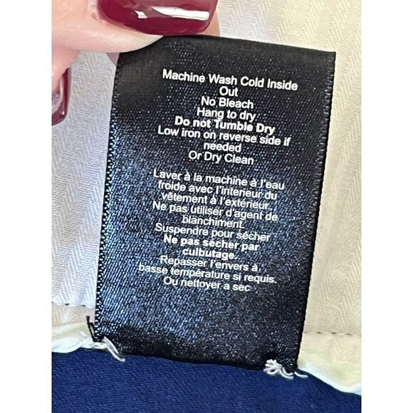 T. Babaton Women's Sz 6 Blue Flat Front Side Zip Cropped Pants - Picture 7 of 9